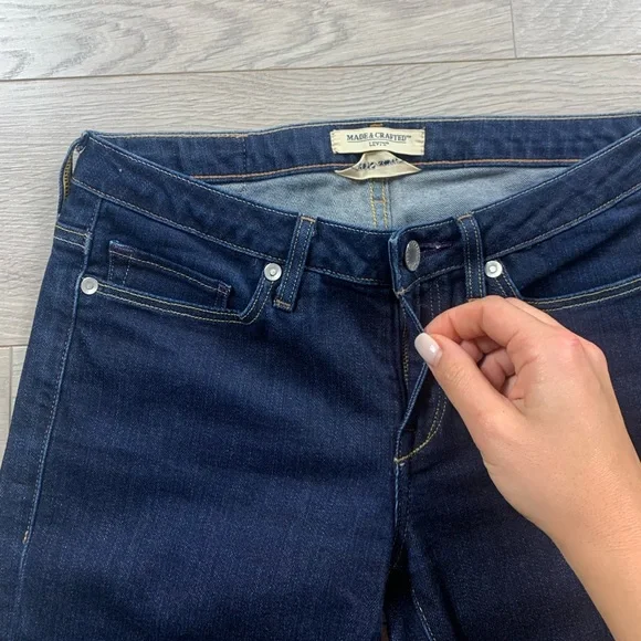 Levi’s Made & Crafted Pins Skinny Dark Wash Jeans - Picture 6 of 14